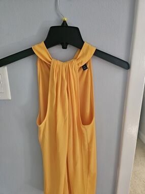 Ann Taylor Yellow Halter Tank Top